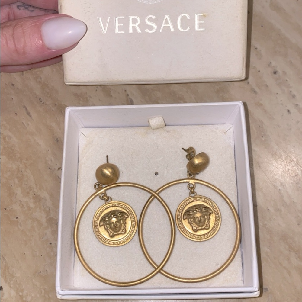 Authentic Versace hoop earrings